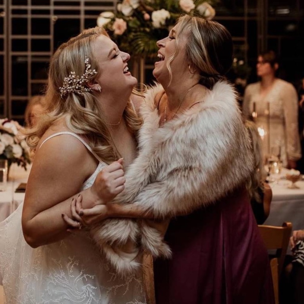 Faux Fur Stole - Light Blush - Size Small - Worn Once! Near Perfect Condition 🤍